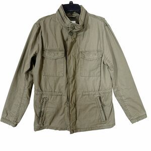 Gap Men's Military Field Army Green Utility Hooded Chore Barn Jacket Medium